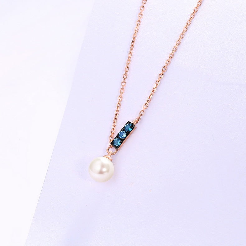 14K Roségold Schmuck Koreanischer Perlenanhänger