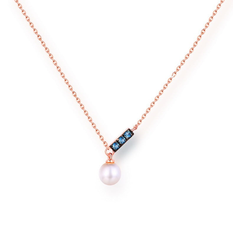 14K Roségold Schmuck Koreanischer Perlenanhänger
