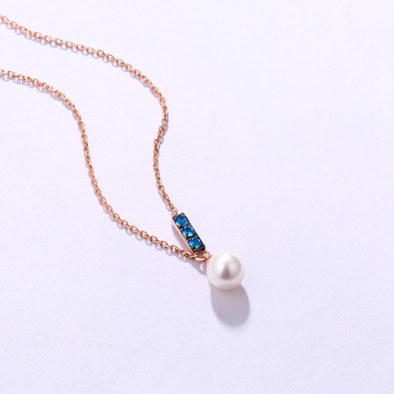 14K Roségold Schmuck Koreanischer Perlenanhänger