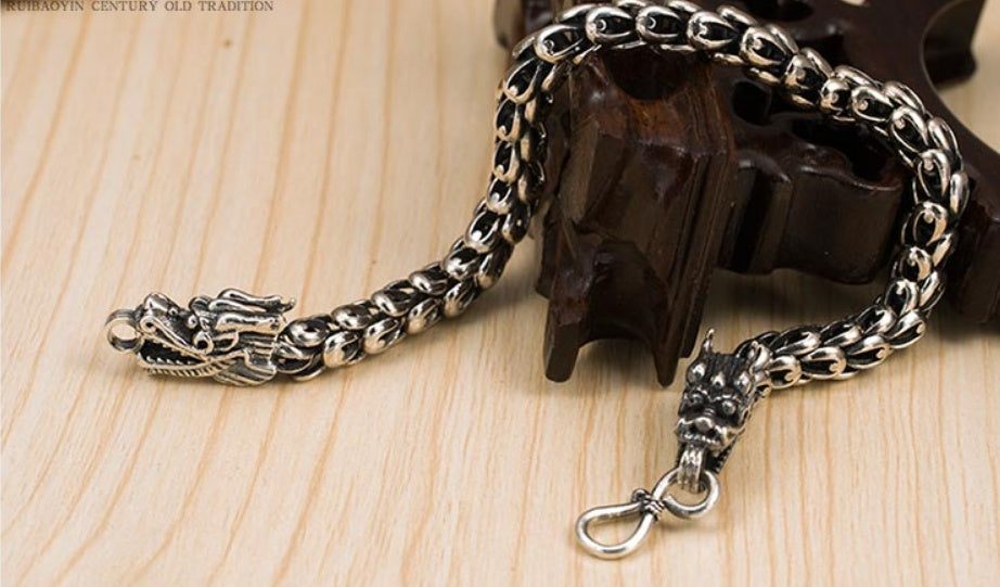 Silber S925 kräftiges und herrisches Herrenarmband