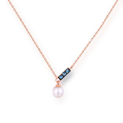 14K Roségold Schmuck Koreanischer Perlenanhänger