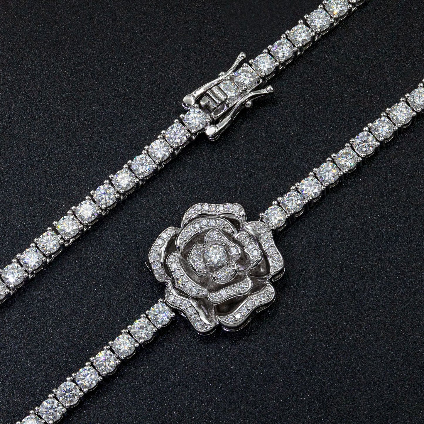 Silber-S925er Set Moissani Rosenhalskette
